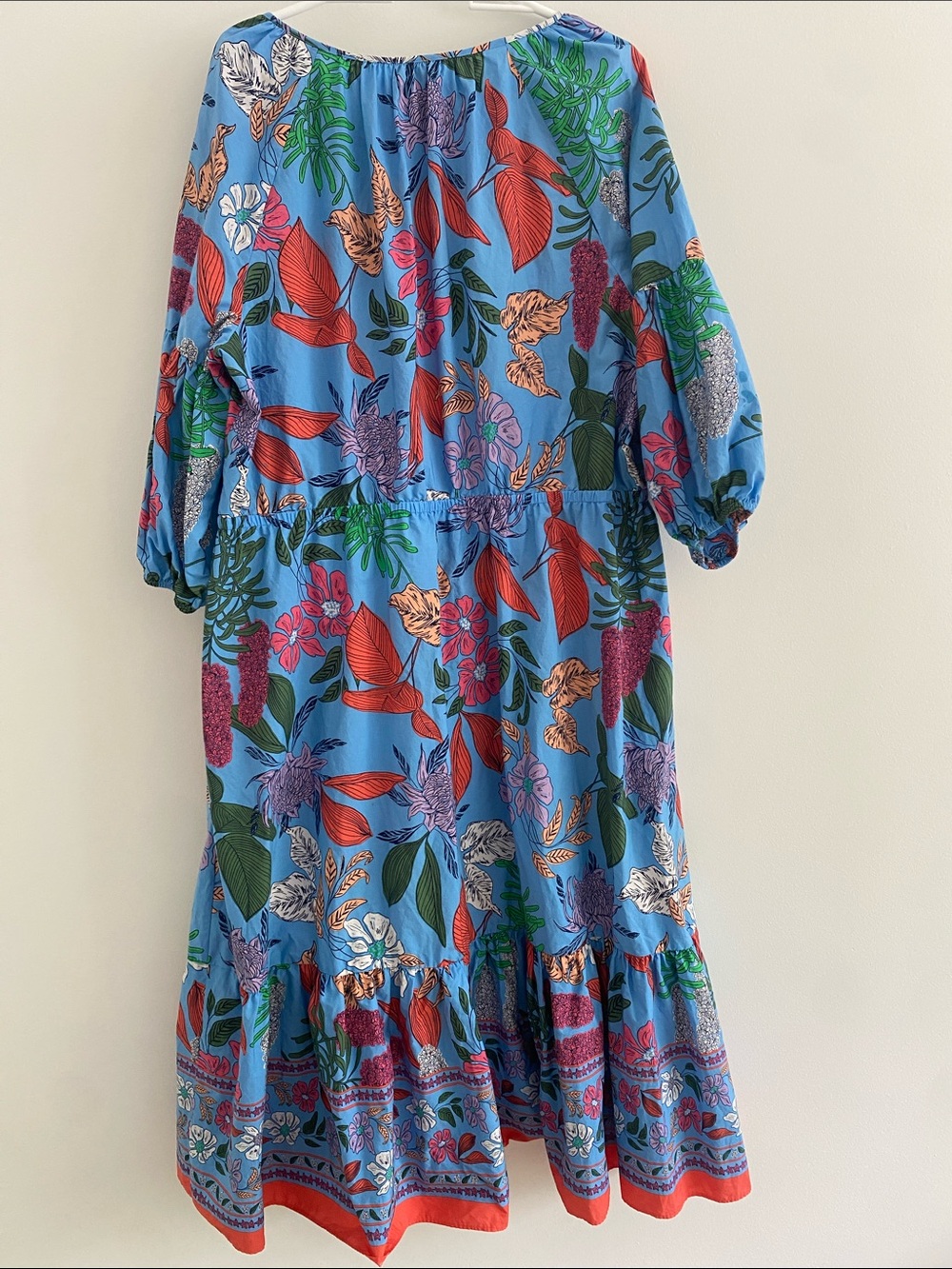 Talbots Modern Poplin Puff Sleeve Joyful Floral Maxi Dress 2Xp (2024) - Picture 7 of 11